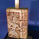 Vintage "Egyptomania" lamp in ceramic and patinated brass