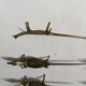 Set of 12 Bronze Knife Rests African Art Handcrafted Crocodiles