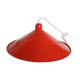 Suspension in red industrial enamelled metal, vintage