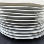 Lot de 12 Assiettes à dessert en porcelaine de sologne