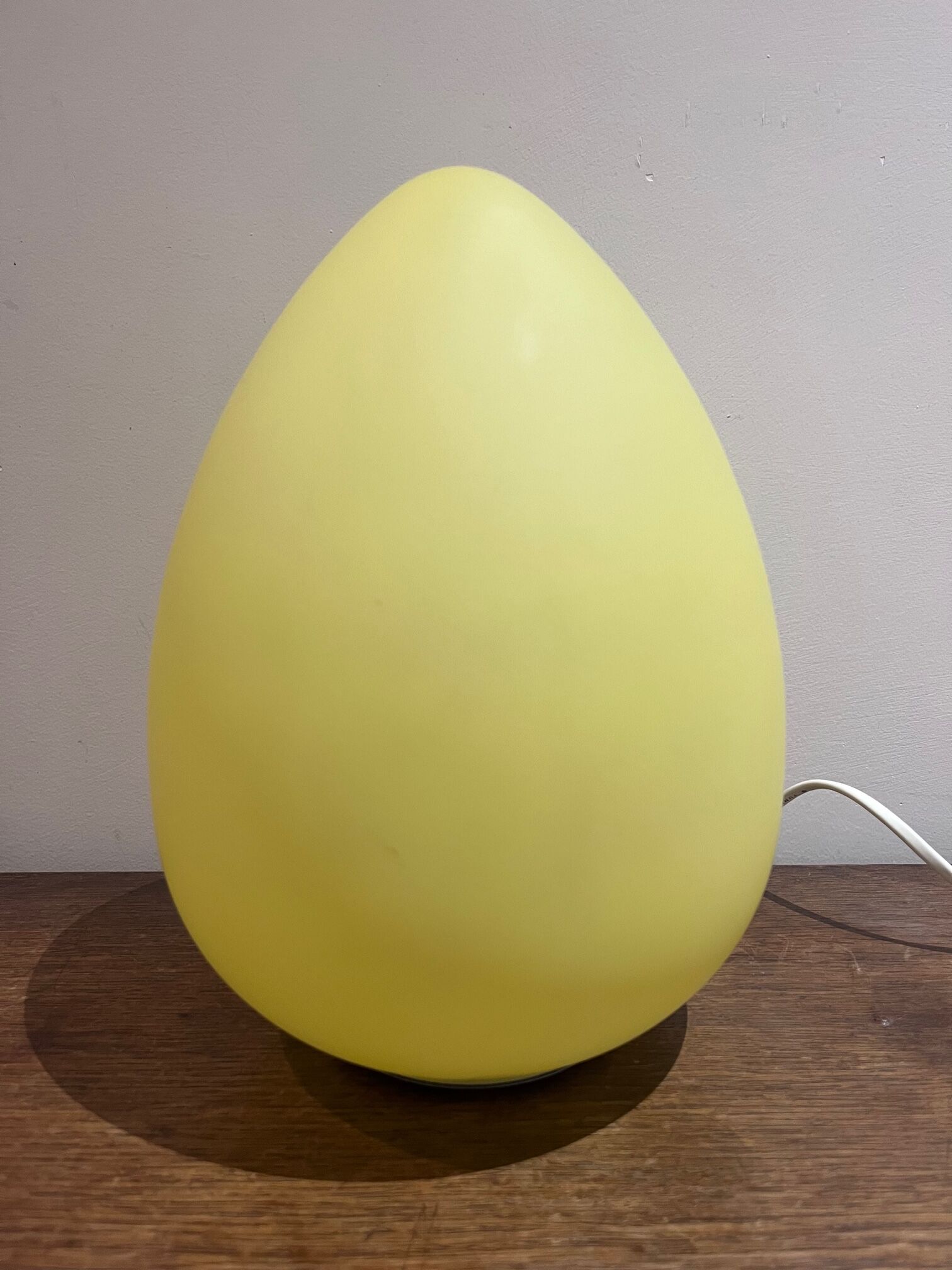 Glass egg lamp