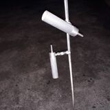 Metal floor lamp with 2 lamps