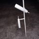 Metal floor lamp with 2 lamps