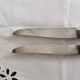 Set of 2 vintage knives, steel blade and silver handle