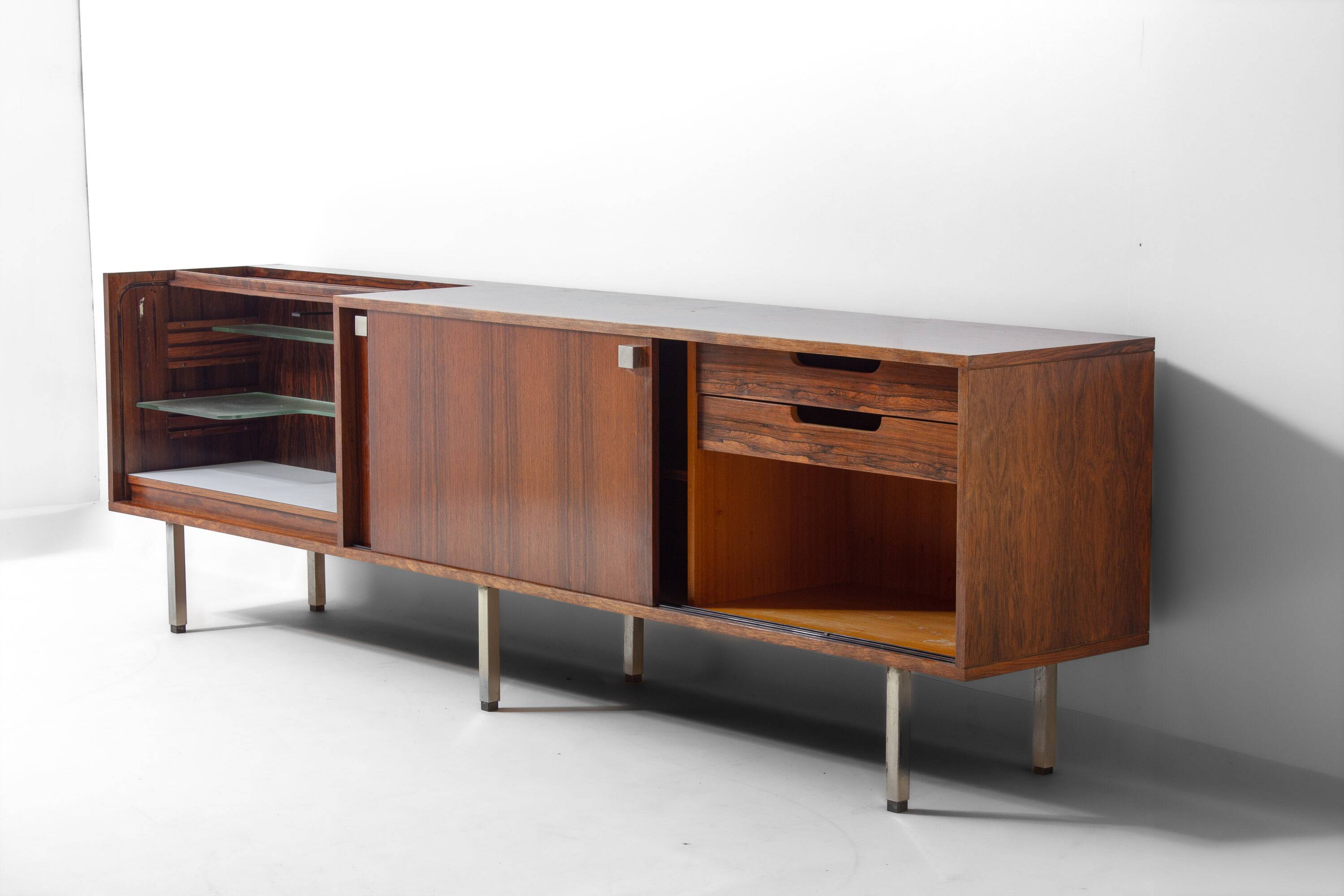 Rare mid-century sideboard bar unit in teak by Belform, 1960