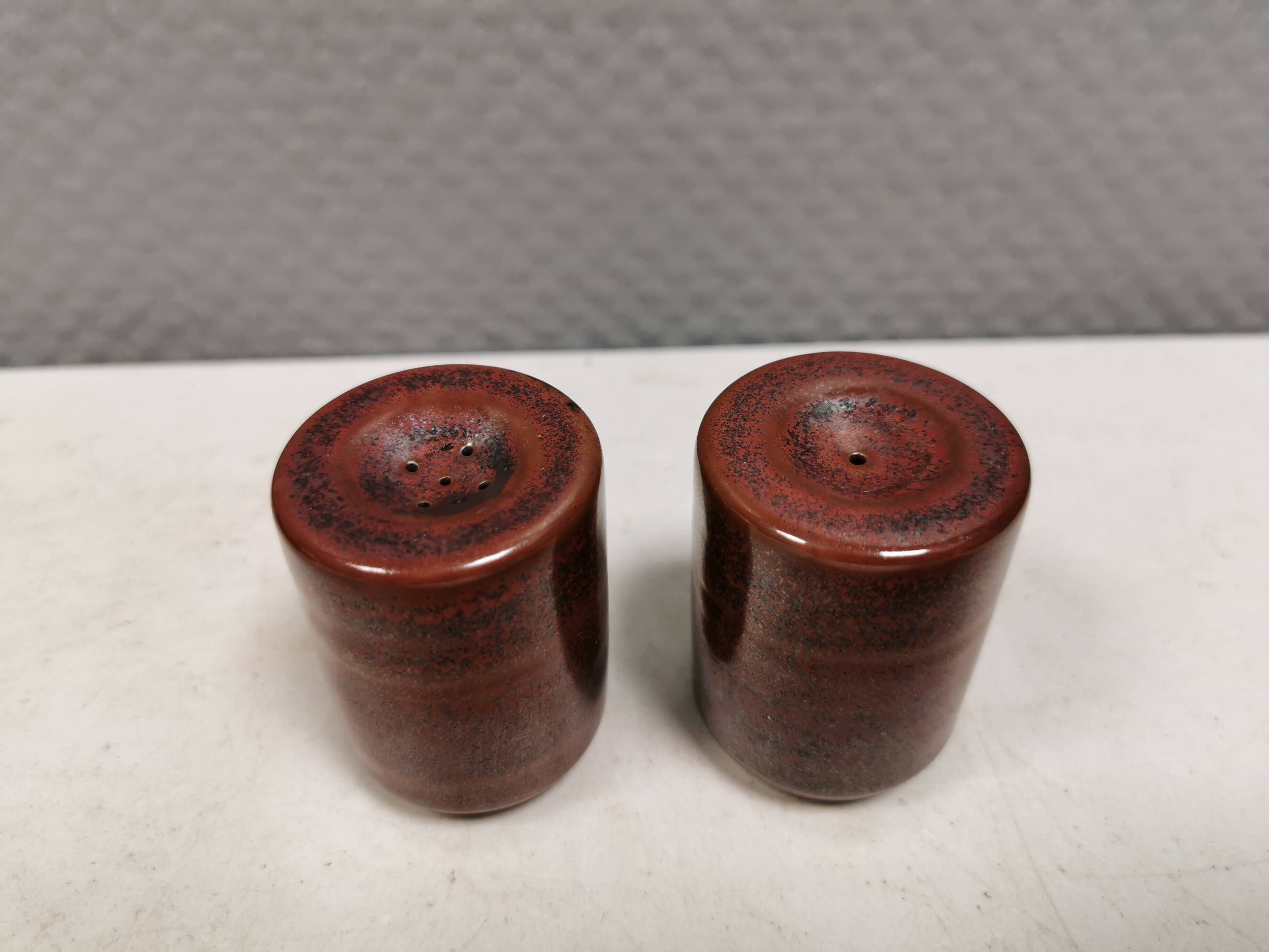 Ceramic salt and pepper set by Danske Desiree, 1970s.
