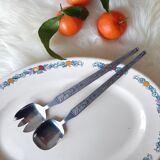 Art Deco pattern salad cutlery