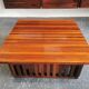 Table basse XL design vintage en bois exotique