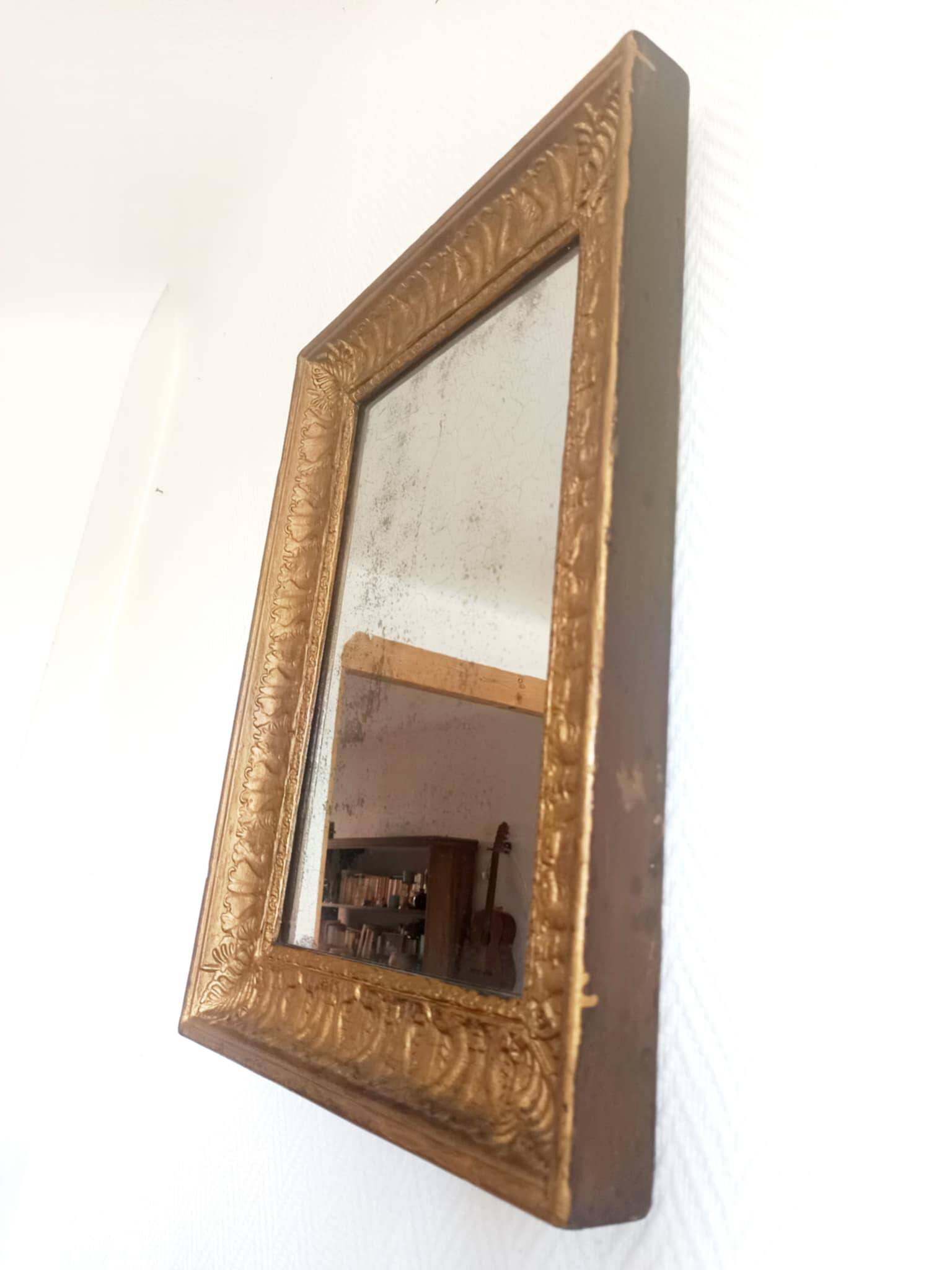 Louis Philippe style gilded wood mirror