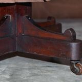 Edwardian revolving bookcase in hardwood with Sheraton inlay.