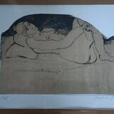 Engraving, nude, François Verdier