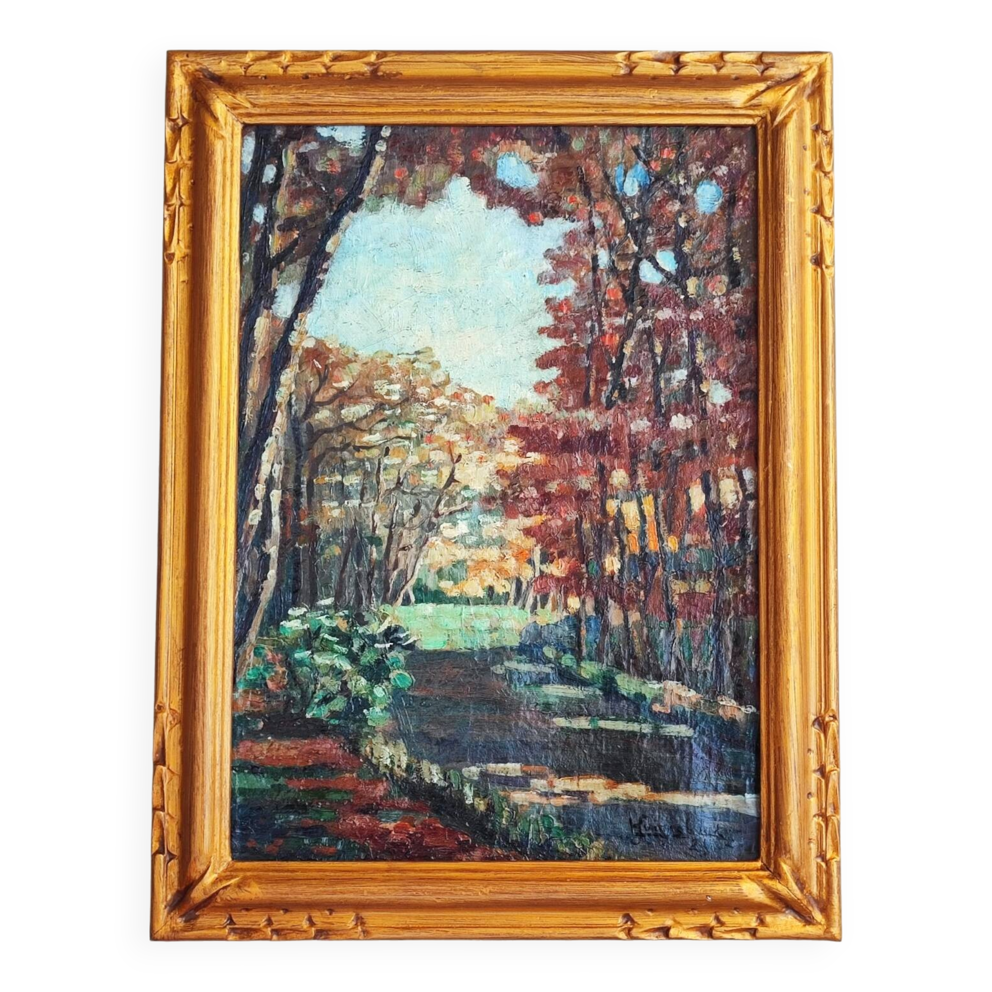 Oil painting - landscape by H. Guignabaudet