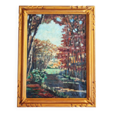 Oil painting - landscape by H. Guignabaudet