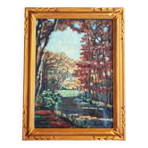 Oil painting - landscape by H. Guignabaudet