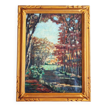 Oil painting - landscape by H. Guignabaudet