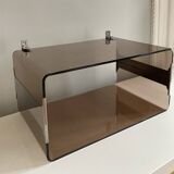 M. Dumas plexiglass and chrome shelf locker