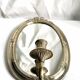 Grand porte-bougie mural vintage en miroir
