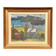 Swedish Oil on Panel – “Dockstafjärden” by Harald Öman