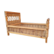 Small bed doll wood and rattan, vintage, 60s