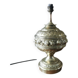 Pied de lampe ancien en laiton