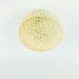Plafonnier en verre ambré à bulles du milieu du siècle par H. Tynell pour Limburg, années 1960