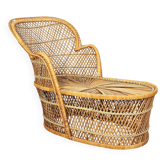 Méridienne en rotin enfant