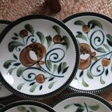 6 Argenteuil Boch La Louviere plates