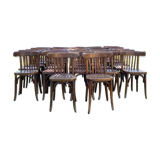 Lot de 20 chaises de bistrot ancienne