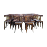 Lot de 20 chaises de bistrot ancienne