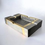 Brutalist ashtray by David Marshall in bronze, 1970s