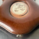 Art nouveau mahogany wooden frame measurements 27.5 cm x 20 cm  convex glass