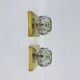 Pair of Peil & Putzler ice cube glass wall lamps, 1970s