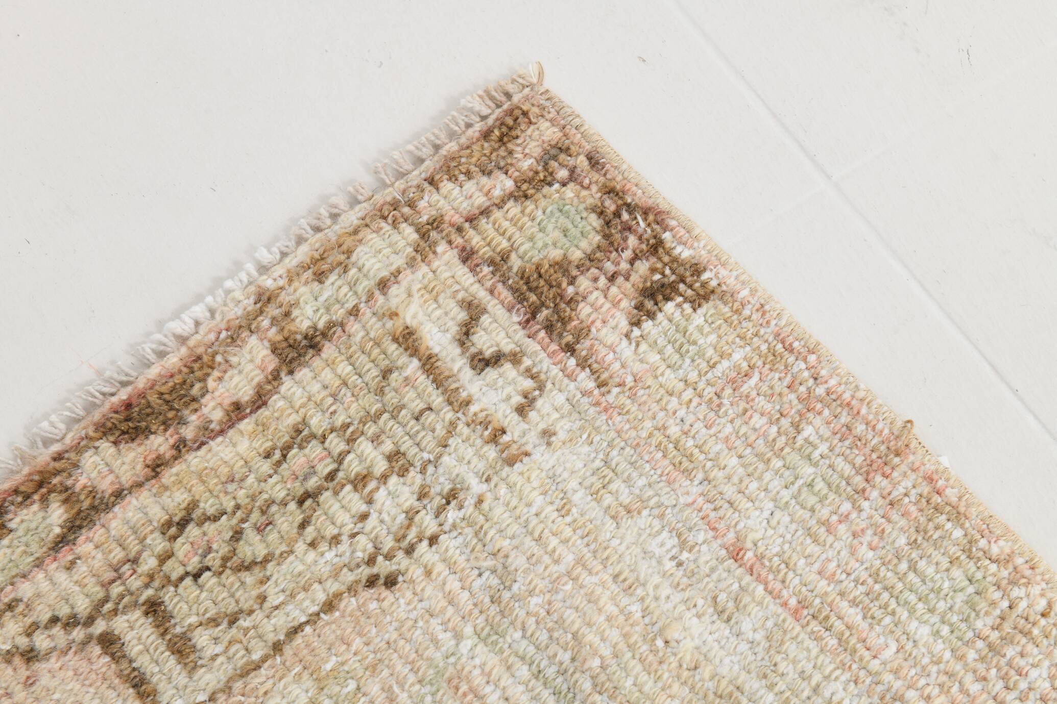 Pale Red & Brown Vintage Rug, 124x197Cm