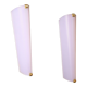 Pair of perspex wall lights with brass detail mid-century France