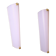 Pair of perspex wall lights with brass detail mid-century France