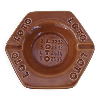 Vintage lotto advertising ashtray