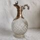 Aiguière cristal taillé et laiton