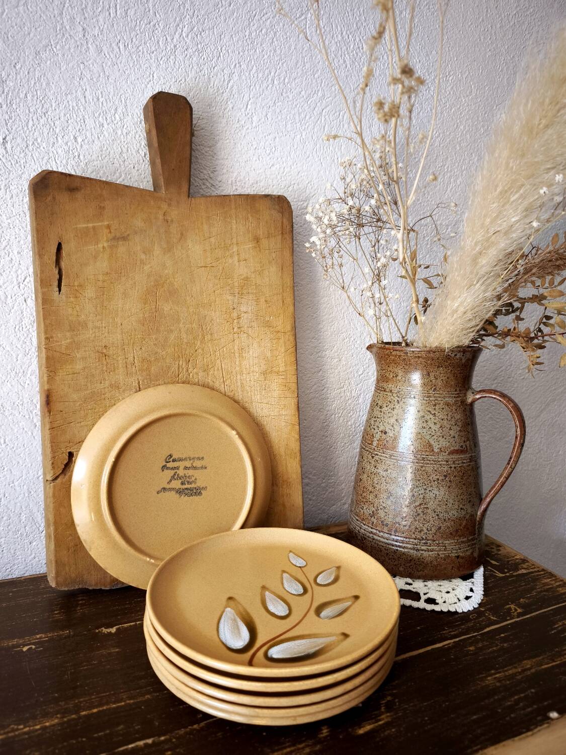 Set of 6 Sarreguemines Camargue model dessert plates (floral)