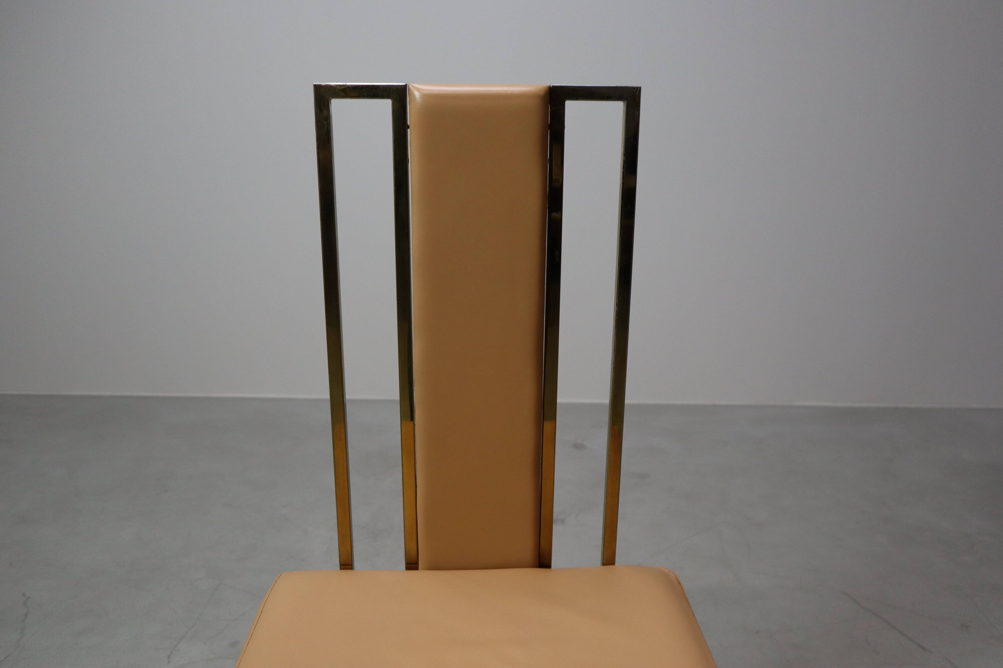 Set of 6 dining chairs by Renato Zevi, Italy 1970s