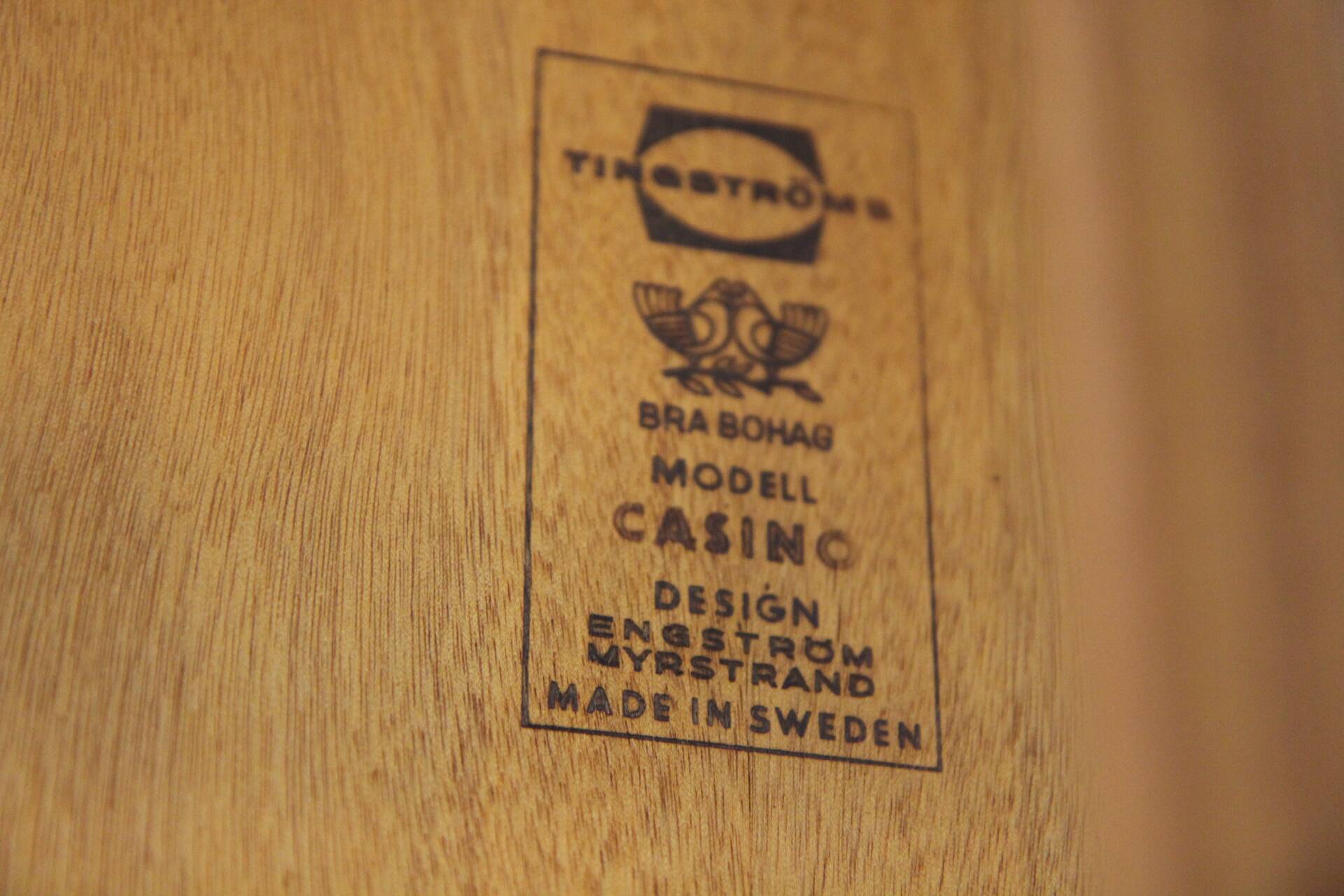 "Casino" side table in teak, Engström & Myrstran, Sweden, 1960