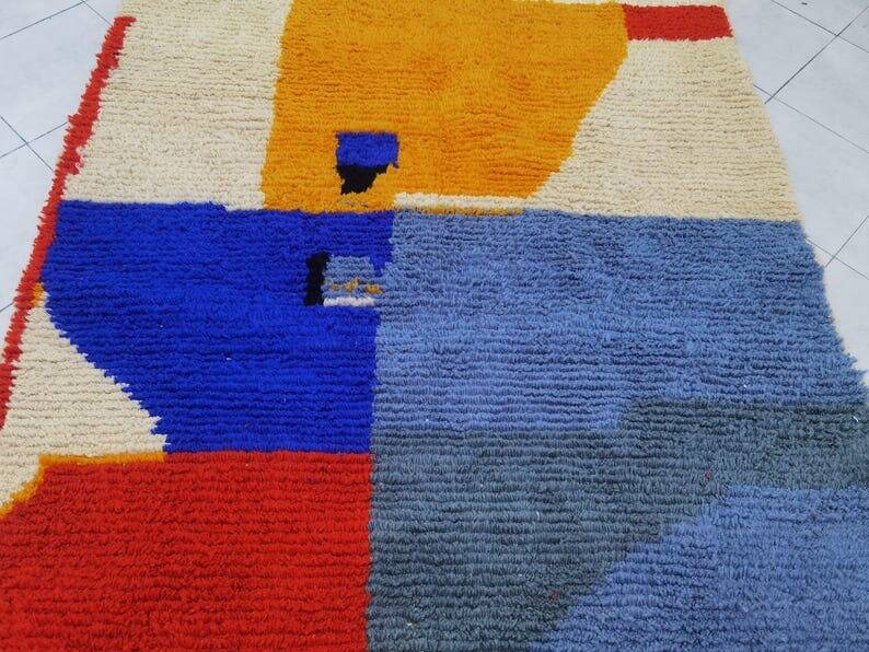 Tapis en laine pure fait main traditionnelle taille 150 x 250 cm