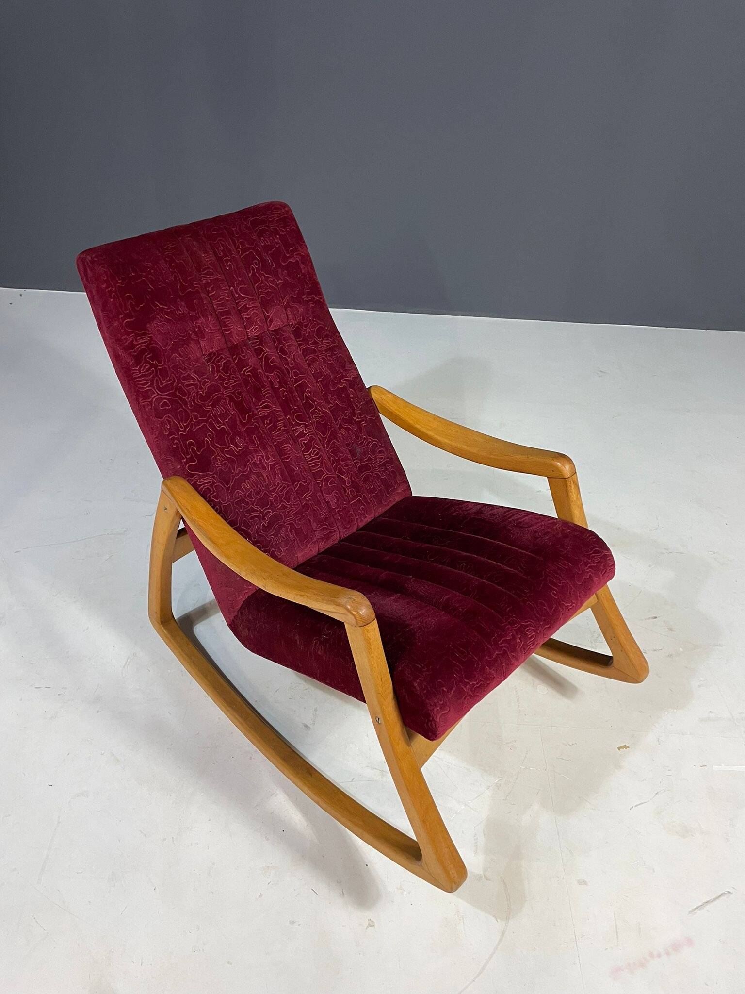 Mid-Century Bentwood Rocking Chair by TON, Czechoslovakia, 1960s