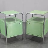 Paire de tables de chevet Bauhaus, 1930, Tchécoslovaquie