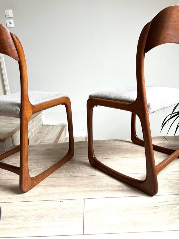Chaises traîneau Baumann