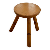 Tabouret en bois sur trépied