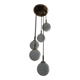 Lustre cascade de globes opaline des années 70