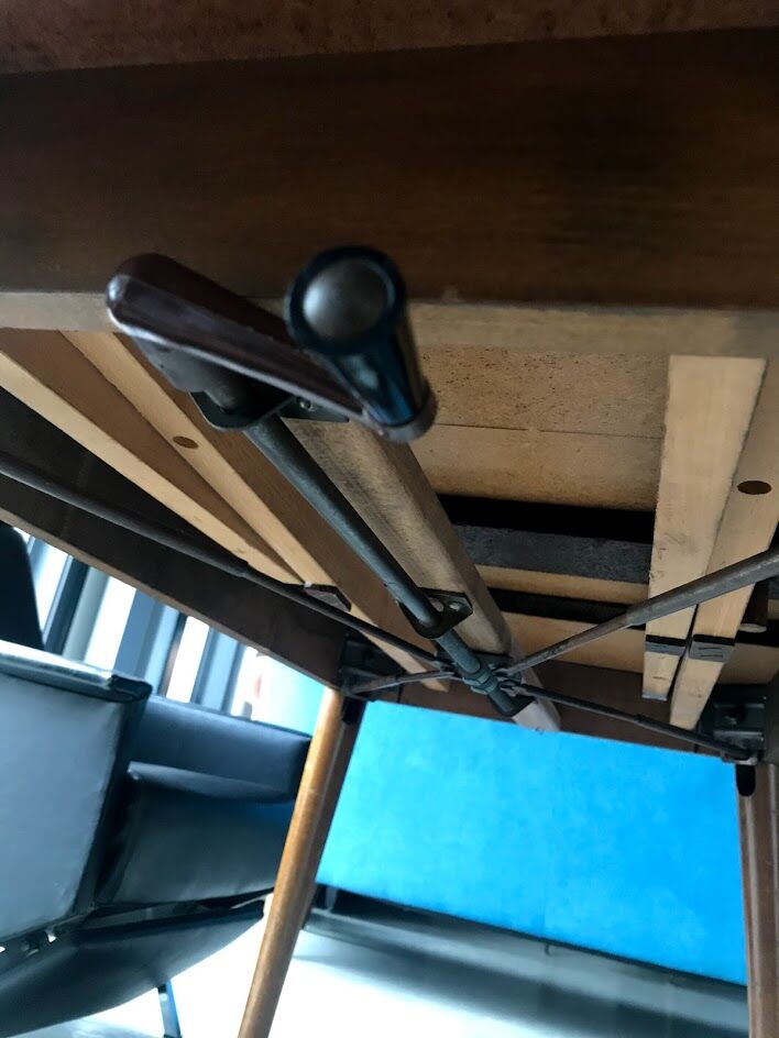 1960s adjustable and expandable dining table