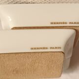 Paire de mini cendriers Hermès "leopards"