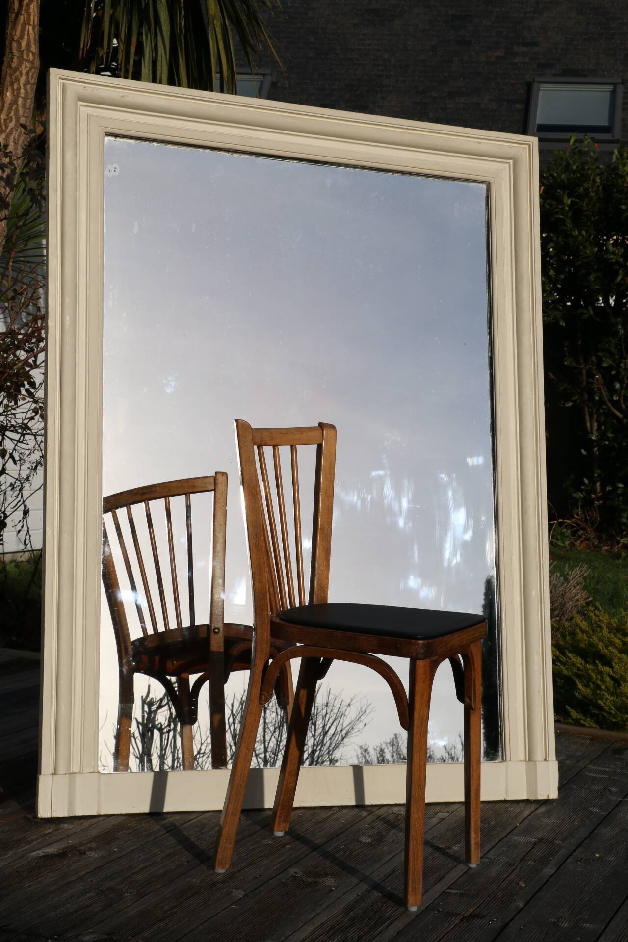 XXL white rectangular mirror 1565mm