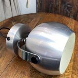 Eye Ball brushed aluminium Space Age lamp or wall light